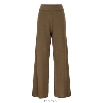 Fabiana Filippi 26SS �ĺ�Ƴ� �ʸ��� ���̵� ���� trousers in ��ư �� linen ��Ʈ with sequins26SS �ĺ�Ƴ� �ʸ��� ���̵� ���� trousers in ��ư �� l