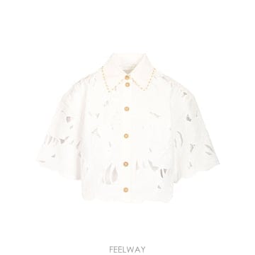 Zimmermann 26FW ���Ӹ� Mahon Embroidered Crop ���� 9047TSS263IVO TP57656616526FW ���Ӹ� Mahon Embroidered Crop ���� 9047TSS263IVO 