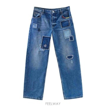 Marc Jacobs 25FW  Patchwork Straight Jeans 2F5RBT001D05BRIGHT TP5711974925FW  Patchwork Straight Jeans 2F5RBT001D05BRIGHT TP57