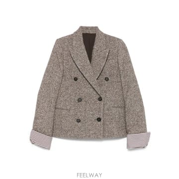 Brunello Cucinelli 25FW ���ڷ� ��ġ�ڸ� DOUBLE BREASTED �� ��Ʈ ��Ʈ MG5317349C6321 TP571825FW ���ڷ� ��ġ�ڸ� DOUBLE BREASTED �� ��Ʈ ��Ʈ MG