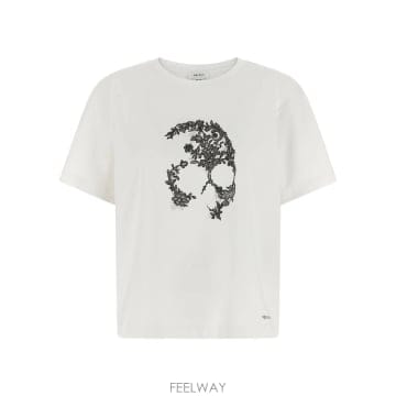 Alexander Mcqueen 26SS �˷���� ���� T ���� with a distinctive ���� motif 858340QZAQP09026SS �˷���� ���� T ���� with a distinctive ���� moti