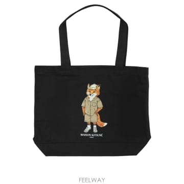 26SS Maison Kitsune 드레스 Fox 라지 숄더 백 QU05109WW9042P199 TP5740