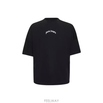 Palm Angels 25SS �ʿ����� Curved �ΰ� T ���� PMAA002S25JER0011003 TP57656601725SS �ʿ����� Curved �ΰ� T ���� PMAA002S25JER0011003 