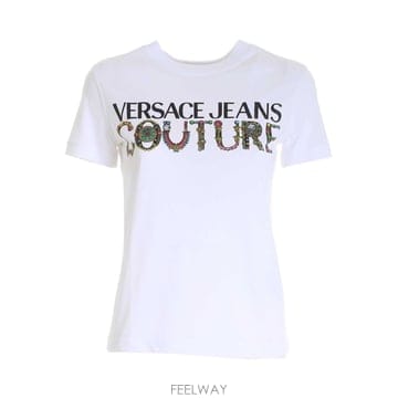 Versace 21FW ������ü �ΰ� T ���� in ȭ��Ʈ 71HAHF03CJ00F003 TP57625702421FW ������ü �ΰ� T ���� in ȭ��Ʈ 71HAHF03CJ00F003 T