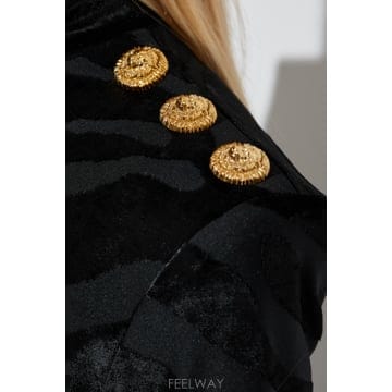 Balmain 26SS Balmain Zebra pattern midi �巹�� FF0RF075JL110PA TP57280426SS Balmain Zebra pattern midi �巹�� FF0RF075JL110PA