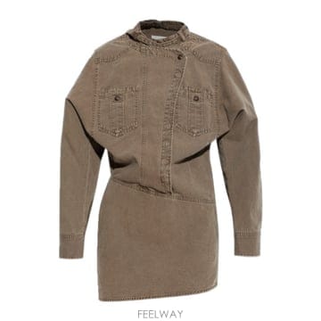 Isabel Marant 26SS ���ں����� ���� �巹�� Nouria RO0959FAD1G04EDARKBRONZE TP5711317426SS ���ں����� ���� �巹�� Nouria RO0959FAD1G04EDARKB