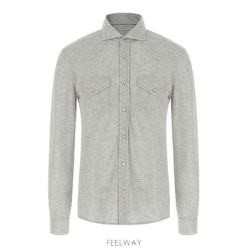 Brunello Cucinelli 25FW ���ڷ� ��ġ�ڸ� Camicia ���ڷ� ��ġ�ڸ� in cotone ME8546666C3657 TP25FW ���ڷ� ��ġ�ڸ� Camicia ���ڷ� ��ġ�ڸ� in co