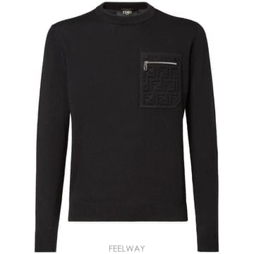 FENDI 26SS Fendi BREAST POCKET �� PULLOVER FZE035ATMOF0QA1 TP57923526SS Fendi BREAST POCKET �� PULLOVER FZE035ATMOF0QA1 T