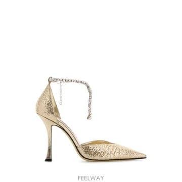 Jimmy Choo 26SS ������ ����� fabric Stevie 100 pumps STEVIE100GZBGOLD TP575026SS ������ ����� fabric Stevie 100 pumps STEVIE100GZ