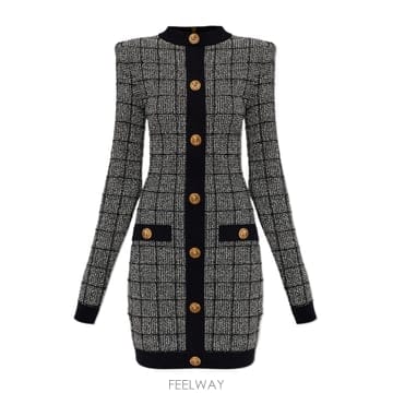 Balmain 26SS Balmain Tweed �巹�� with lurex thread GF1R8920KJ48EER TP526SS Balmain Tweed �巹�� with lurex thread GF1R8920KJ