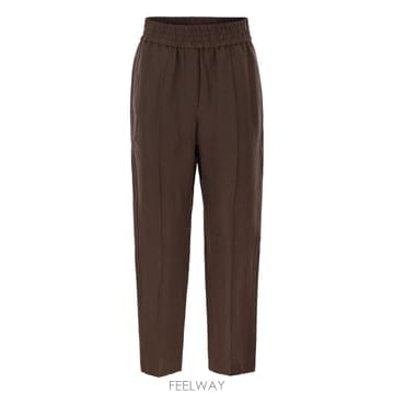 Brunello Cucinelli 26SS ���ڷ� ��ġ�ڸ� Baggy Pull �� trousers in viscose �� linen Flui26SS ���ڷ� ��ġ�ڸ� Baggy Pull �� trousers in visco