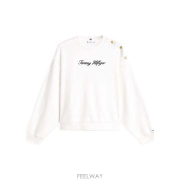 TOMMY HILFIGER 26SS Ÿ�����ǰ� ����� BTN SCRIPT TERRY SWTSRT WW0WW48783YBL TP5721326SS Ÿ�����ǰ� ����� BTN SCRIPT TERRY SWTSRT WW0WW48