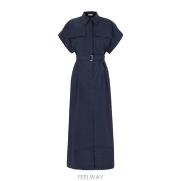 Brunello Cucinelli 26SS ���ڷ� ��ġ�ڸ� ���� ��ư blend �巹�� ML140A5475C4862 TP57508658226SS ���ڷ� ��ġ�ڸ� ���� ��ư blend �巹�� ML140A54