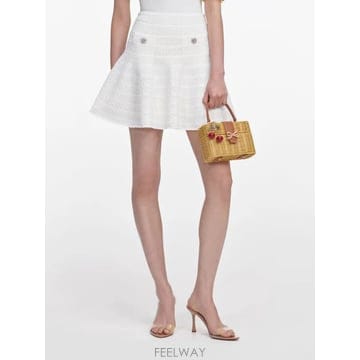 Self Portrait 26SS Self portrait Pointelle �̴� ��ĿƮ SS26063SKWWHITE TP57232426SS Self portrait Pointelle �̴� ��ĿƮ SS26063SKWWHI