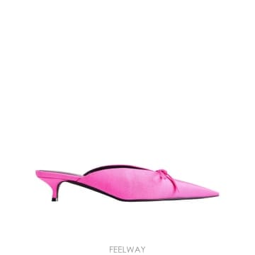 25FW Balenciaga Heeled 슬리퍼 Knife 보우 782553W2ES05540 TP573159