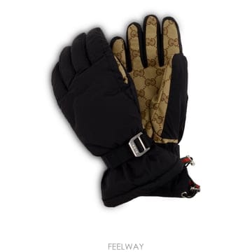 GUCCI 25FW ���� GG padded gloves with wrist straps 8258564SAD81079 T25FW ���� GG padded gloves with wrist straps 8258564SA