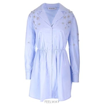 Self Portrait 24FW Self portrait Embellished �̴� �巹�� in ��ư PF24036SBLBLUE T24FW Self portrait Embellished �̴� �巹�� in ��ư PF2