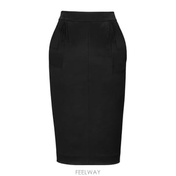 Saint Laurent 26SS ���ζ� JUPE BASE JS44 AVEC FENTE ET Z 863981Y1K441000 TP5726SS ���ζ� JUPE BASE JS44 AVEC FENTE ET Z 863981Y1K44