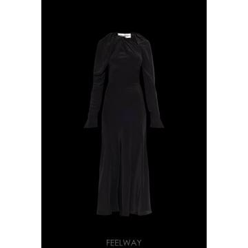Victoria Beckham 26SS ���丮�ƺ��� ��ũ �巹�� with decorative �ض��� 1126WDR007088A0BLACK26SS ���丮�ƺ��� ��ũ �巹�� with decorative �ض��� 1