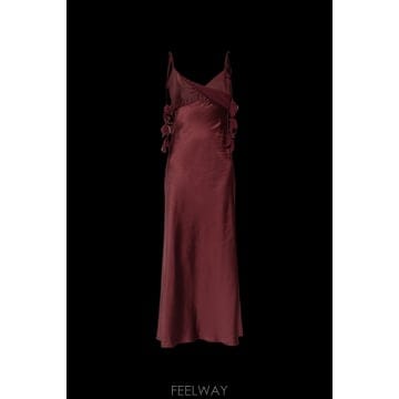 Self Portrait 26SS Self portrait Satin �巹�� with spaghetti straps RS26218MB26SS Self portrait Satin �巹�� with spaghetti straps 