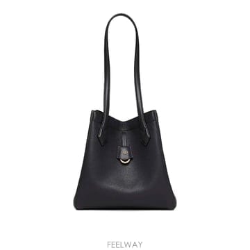 25FW Fendi 블랙 레더 미디움 Origami 숄더 백 8BH414APZAF0KUR TP57211609