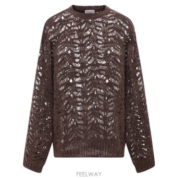 25SS 브루넬로 쿠치넬리 FOLIAGE 레이스 LINEN 앤 실크 다이아몬드 니트 MGD562310C397