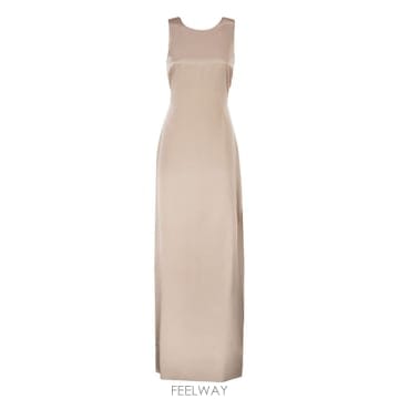 Max Mara 26SS �������� Abito lungo da sera �������� in raso di seta con spall26SS �������� Abito lungo da sera �������� in raso di 