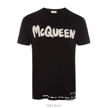Alexander Mcqueen 24FW �˷���� ���� T ���� in cotone nero 622104QPZ570901 TP57184321724FW �˷���� ���� T ���� in cotone nero 622104QPZ5709