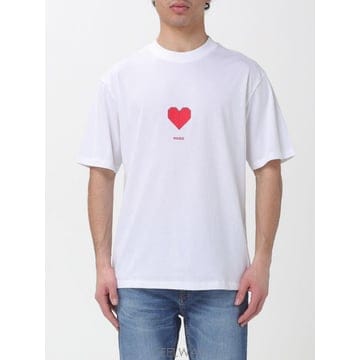 Boss 26SS HUGO T ���� Dalentin Hugo in cotone con stampa cuori orig26SS HUGO T ���� Dalentin Hugo in cotone con stampa cu