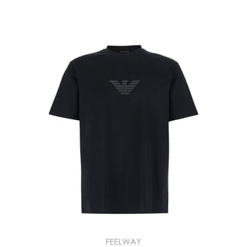 Armani 26SS �������� �Ƹ����� T ���� ������ �������� �Ƹ����� in cotone con Eagle EM004526SS �������� �Ƹ����� T ���� ������ �������� �Ƹ�����