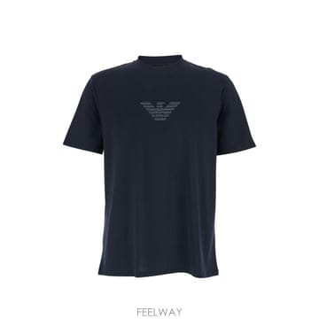 Armani 26SS �������� �Ƹ����� �ΰ� ��ư T ���� EM004583AF13669MB561 TP57119680226SS �������� �Ƹ����� �ΰ� ��ư T ���� EM004583AF1366