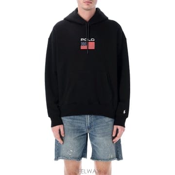 Ralph Lauren 26SS ���� ���� �η� ���� ���� �η� Flag Fleece USA �ĵ�Ƽ 710P05442003 TP5726SS ���� ���� �η� ���� ���� �η� Flag Fleece USA ��