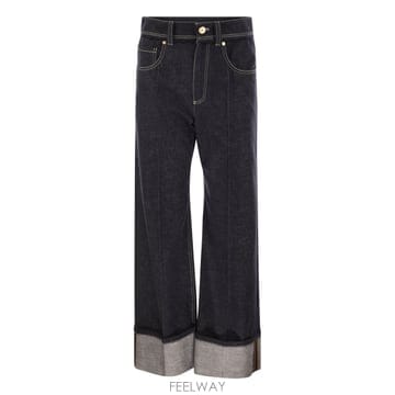 Brunello Cucinelli 25SS ���ڷ� ��ġ�ڸ� Crop ���� trousers with turn ups ML134P5988C00125SS ���ڷ� ��ġ�ڸ� Crop ���� trousers with turn up