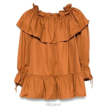 Saint Laurent 25SS ���ζ� ��ư Twill Flounce �巹�� 820312Y3A992498 TP57185184625SS ���ζ� ��ư Twill Flounce �巹�� 820312Y3A992498 