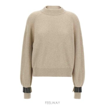 Brunello Cucinelli 25FW ���ڷ� ��ġ�ڸ� MAGLIONE A COSTE CON POLSINI GIOIELLO M12723325FW ���ڷ� ��ġ�ڸ� MAGLIONE A COSTE CON POLSINI GI