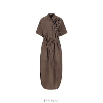 Brunello Cucinelli 26SS ���ڷ� ��ġ�ڸ� MIDI �巹�� M0F79AHD91C8589 TP57232291326SS ���ڷ� ��ġ�ڸ� MIDI �巹�� M0F79AHD91C8589 TP5