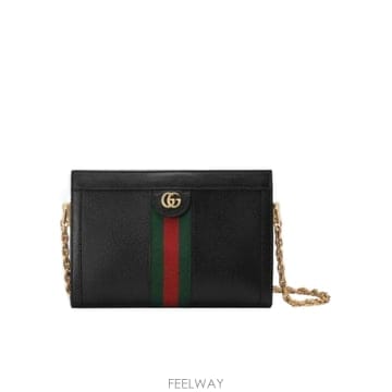 23FW 구찌 Borsa a spalla Ophidia in pelle nera 503877DJ2DG1060