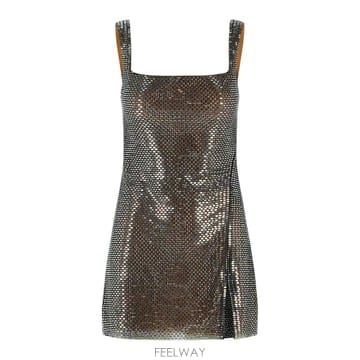 Self Portrait 26SS Self portrait Rhinestone Grey Polyester �巹�� RS26051SBGR26SS Self portrait Rhinestone Grey Polyester �巹�� RS