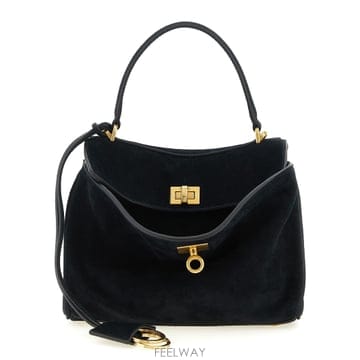 Balenciaga 블랙 suede 미니 Rodeo 핸드백 8437122ACKO1000 TP575010792