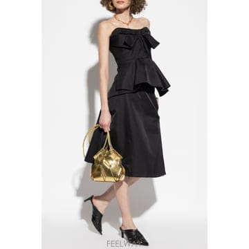 Alexander Mcqueen 25FW �˷���� ���� Flared ���� ��ĿƮ in ��ũ blend 832556QEAGH1000 TP57125FW �˷���� ���� Flared ���� ��ĿƮ in ��ũ blend 83