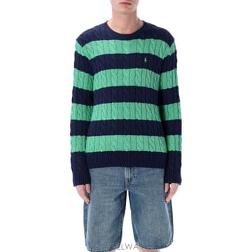 Ralph Lauren 26SS ���� ���� �η� ���� ���� �η� striped cable ��Ʈ ������ 710B13897002 TP526SS ���� ���� �η� ���� ���� �η� striped cable ��Ʈ 