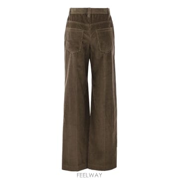 Brunello Cucinelli 25FW ���ڷ� ��ġ�ڸ� ��ư CORDUROY LOOSE TROUSERS WITH MONILI MA180P25FW ���ڷ� ��ġ�ڸ� ��ư CORDUROY LOOSE TROUSERS WI