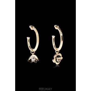 Ferragamo ����䷹ ��󰡸� Round hoop earrings with a pendant 760946EARHOOPCH����䷹ ��󰡸� Round hoop earrings with a pendant 7