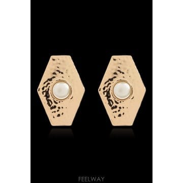 Self Portrait 26SS Self portrait Brass earrings with �۶� pearl RS26601EGD026SS Self portrait Brass earrings with �۶� pearl RS