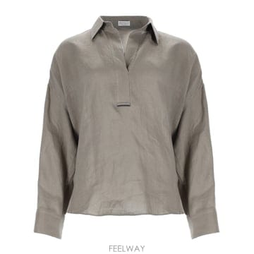 Brunello Cucinelli 26SS ���ڷ� ��ġ�ڸ� ���ڷ� ��ġ�ڸ� Linen ����콺 MA698MQ705C1063 TP57184226SS ���ڷ� ��ġ�ڸ� ���ڷ� ��ġ�ڸ� Linen �����