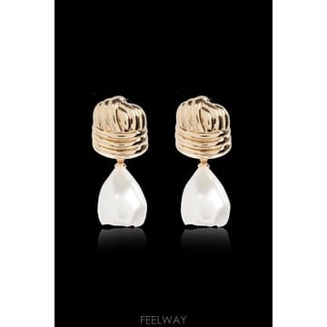 Self Portrait 26SS Self portrait Brass earrings with pearl RS26620EGD0GOLD26SS Self portrait Brass earrings with pearl RS26620EG