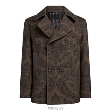 ETRO 25FW Etro Double Breasted Caban With Paisley ����Ʈ MRBA008399S25FW Etro Double Breasted Caban With Paisley ����Ʈ MR