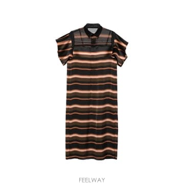 Sacai Sacai MIDI �巹�� WITH HORIZONTAL STRIPE ����Ʈ 2608371727 TP57112Sacai MIDI �巹�� WITH HORIZONTAL STRIPE ����Ʈ 260837
