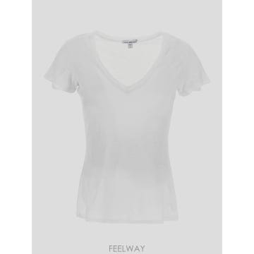26SS 제임스펄스 Casual Tee W Reverse Binding WUA3695WHT TP5770721
