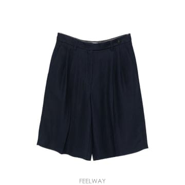 26SS 브루넬로 쿠치넬리 미드나이트 블루 viscose blend bermuda 숏츠 MH126P9183C